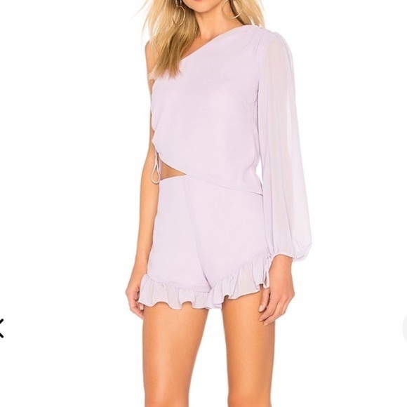 LOVERS + Friends Mayer Romper in  Pastel Lilac Size XS - Picture 9 of 9